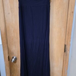 Classic Navy Maxi Skirt - Women's Long Jersey Skirt